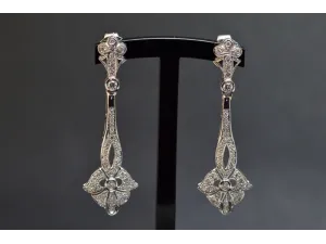 Pendientes de Oro Blanco con brillantes