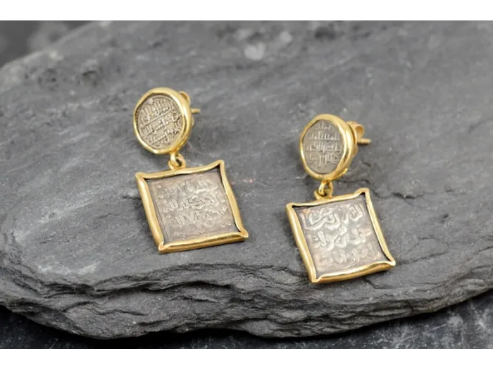 Earrings with Arabic Medieval Coins