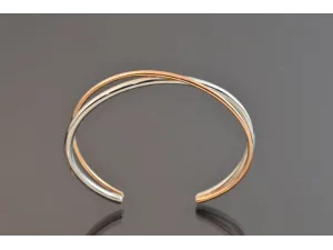 Brazalete de Oro Rosa y Blanco