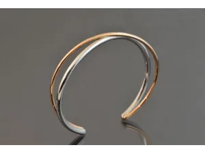 Brazalete de Oro Rosa y Blanco