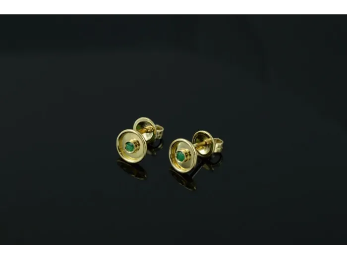 Pendientes de Oro Esmeralda