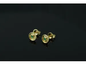 Pendientes de Oro Esmeralda