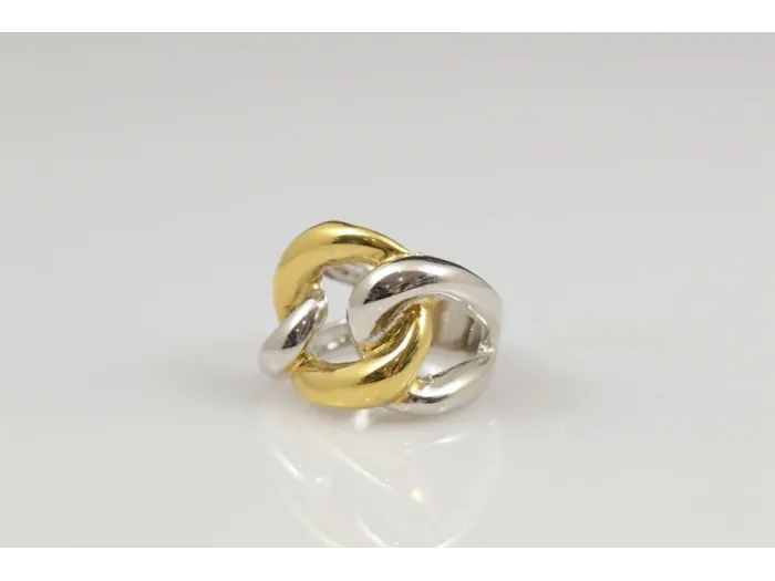 Anillo de Plata Bicolor
