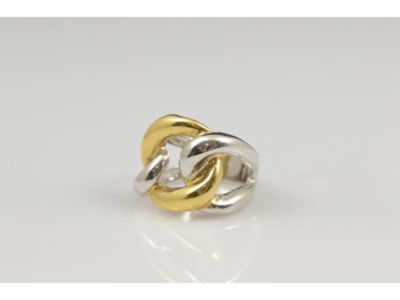 Anillo de Plata Bicolor