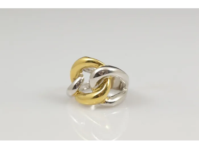 Anillo de Plata Bicolor
