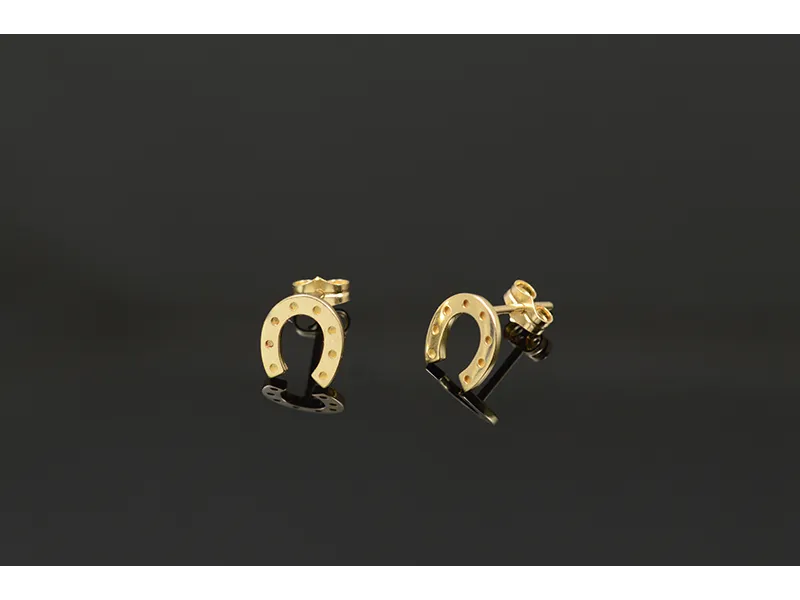 Pendientes de Herradura de Oro