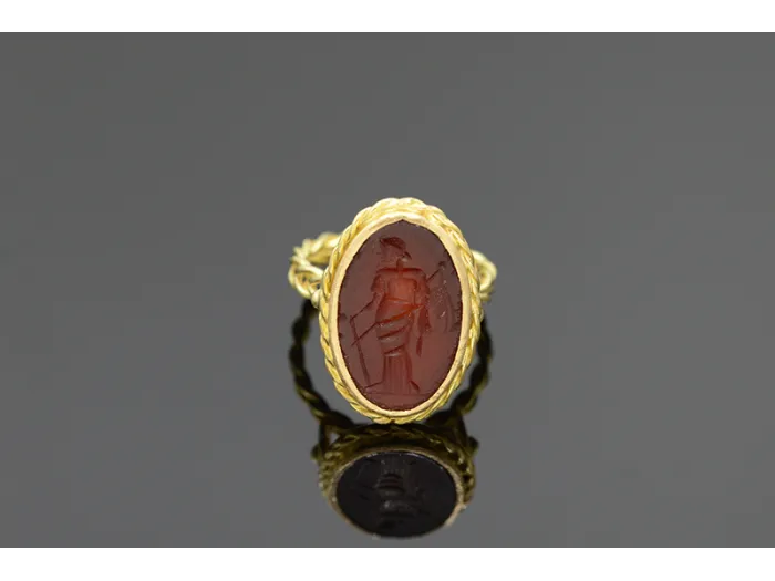 Gold Ring with Carnelian Seal