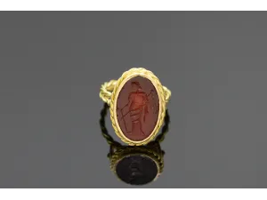 Gold Ring with Carnelian Seal