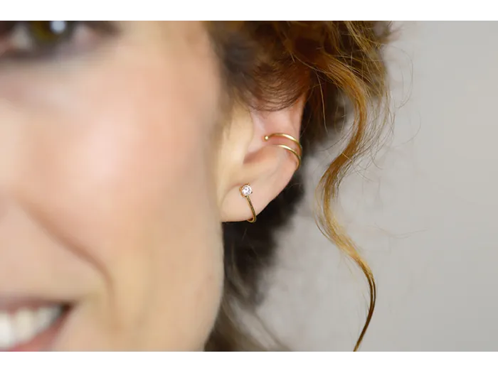 Piercing  ouro con Circonita