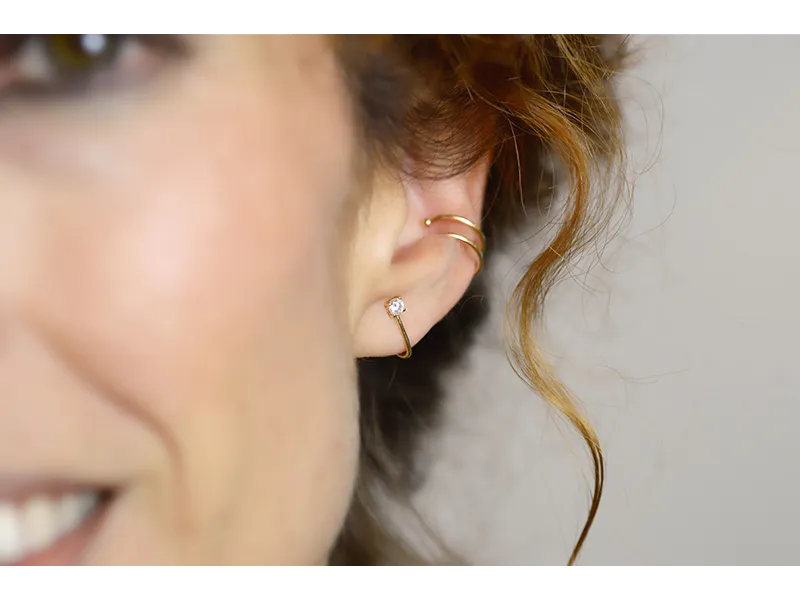 Piercing  ouro con Circonita