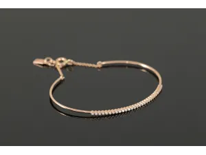 Brazalete de Oro Rosa con Diamantes