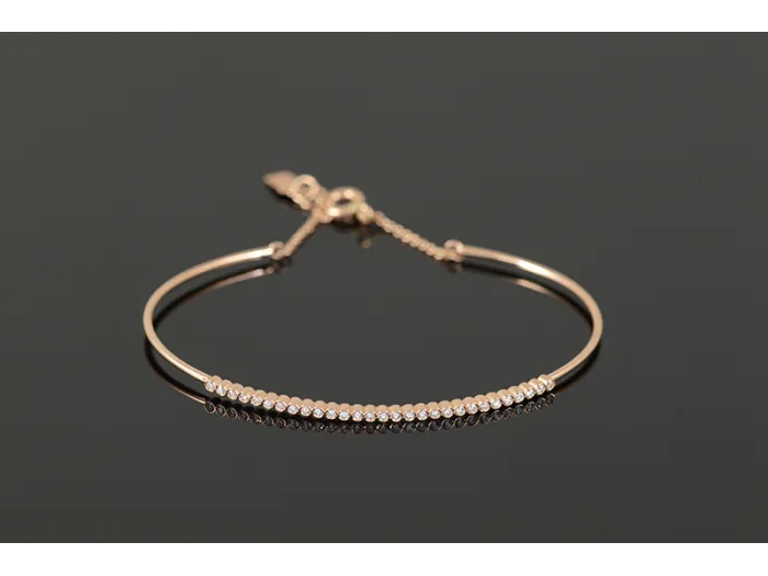 Brazalete de Oro Rosa con Diamantes