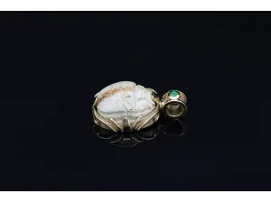 Gold Pendant with Egyptian Scarab