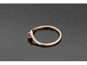 Wave Ring in Rose Gold with Tourmaline