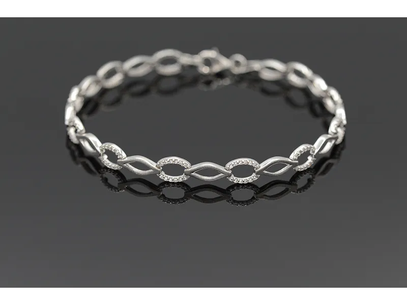 Pulseira de Ouro Branco
