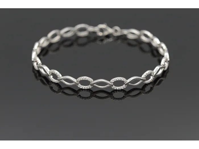 Pulseira de Ouro Branco