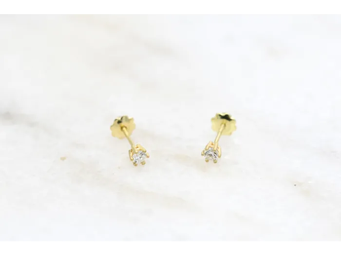 Pendientes de Oro Amarillo con Diamantes