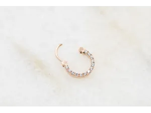 Piercing de Oro Rosa con Circonitas