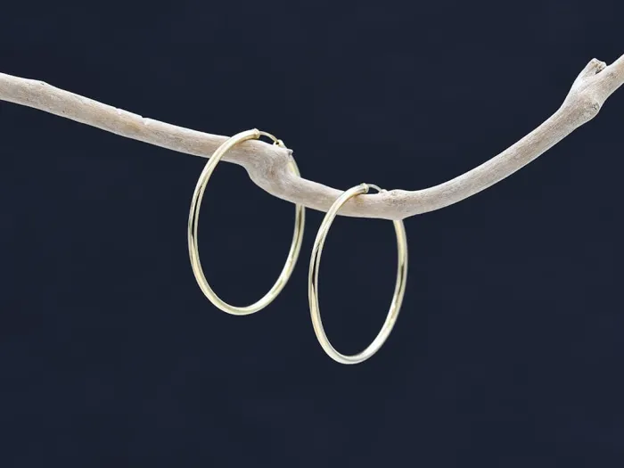 Gold Hoop Earrings with Removable Pendants