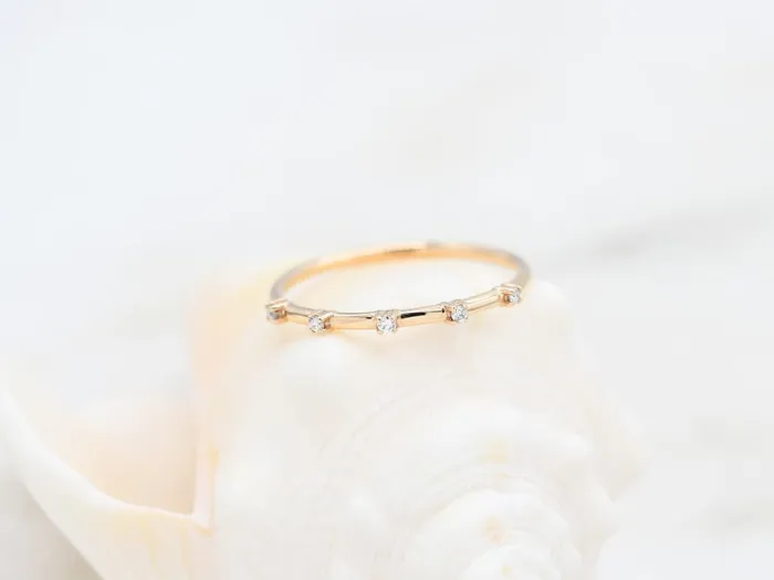 Rose Gold Ring with Diamonds