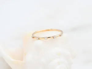 Rose Gold Ring with Diamonds
