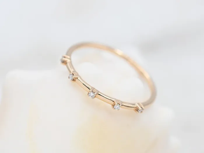 Rose Gold Ring with Diamonds