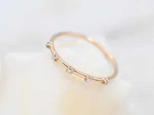 Rose Gold Ring with Diamonds
