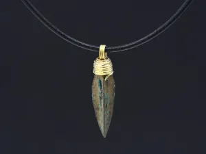 Gold Pendant with Ancient Greek Arrowhead