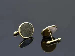 Cufflinks with Ancient Roman Coins