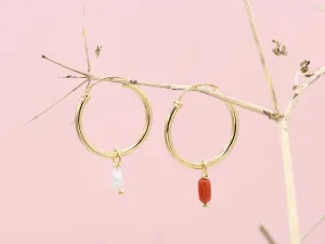 Aros de Ouro con Colgantes Desmontables