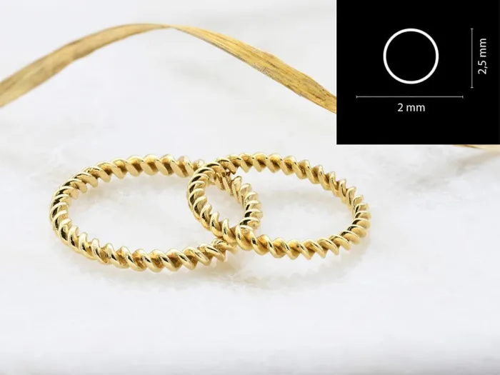 18K Gold Spiral Ring
