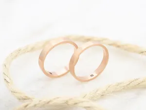 Matte Rose Gold Wedding Band