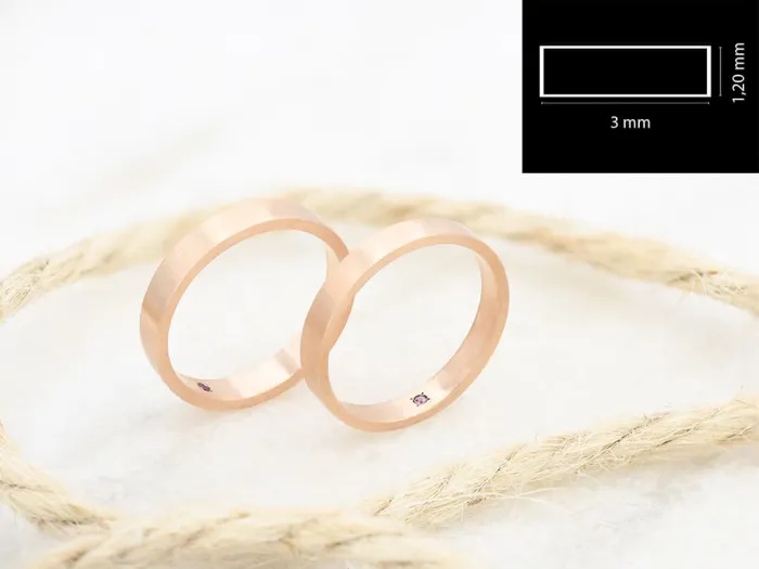 Matte Rose Gold Wedding Band