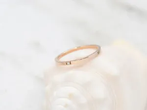 18K Rose Gold Ring with Diamond