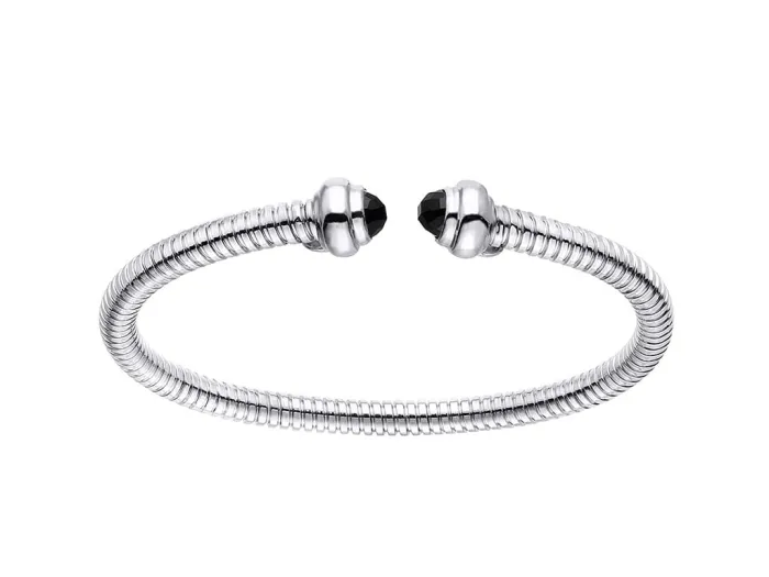 Brazalete de Plata con Ónix