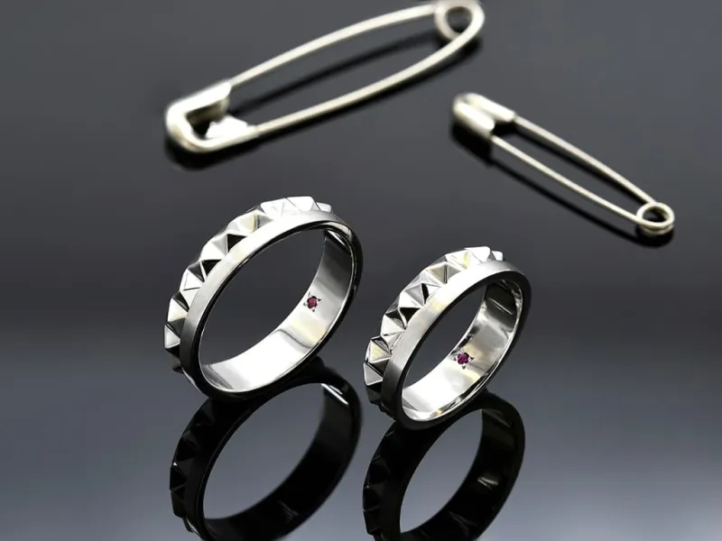 18K White Gold Punk Ring 18K White Gold Punk Ring