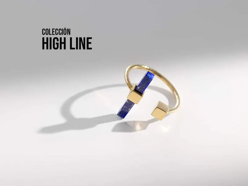 High Line Ring with Lapis Lazuli