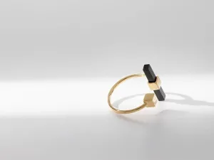 High Line Ring with Onyx
