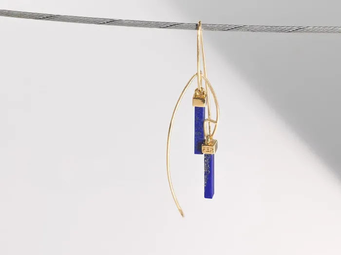 High Line Earrings with Lapis Lazuli