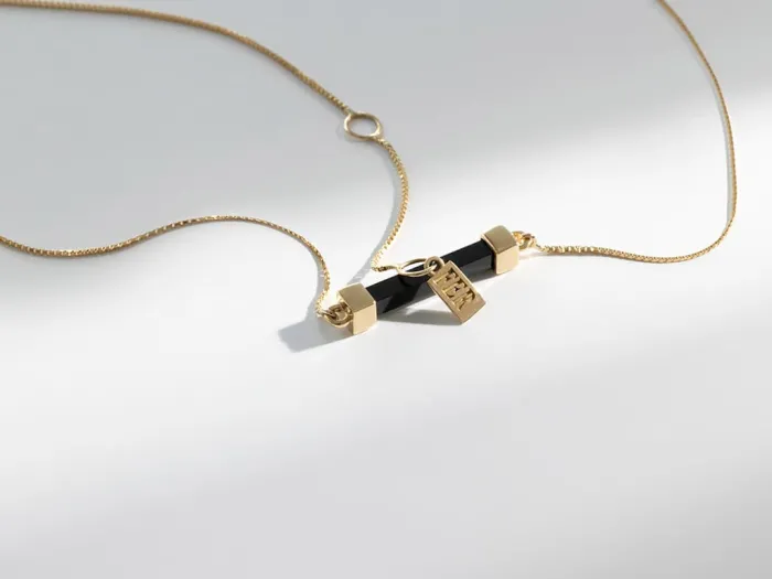 High Line Necklace with Onyx