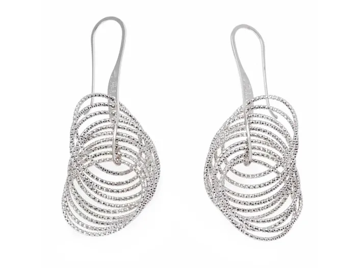 Silver Earrings with Circles