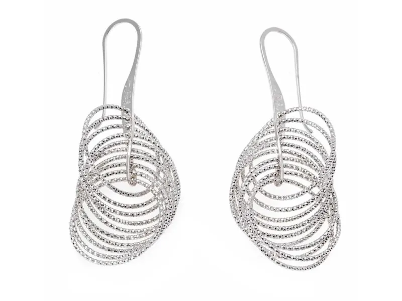 Silver Earrings with Circles