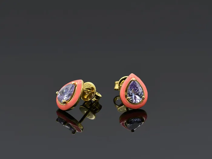 Pendientes de Plata con Esmalte