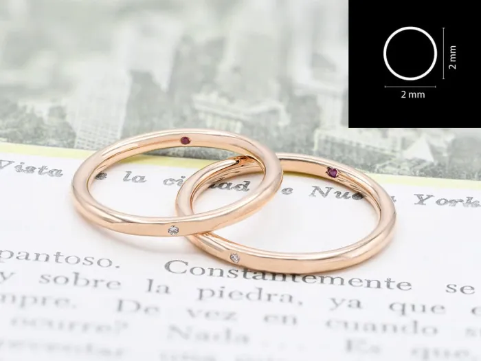 18K Rose Gold Ring with Diamond
