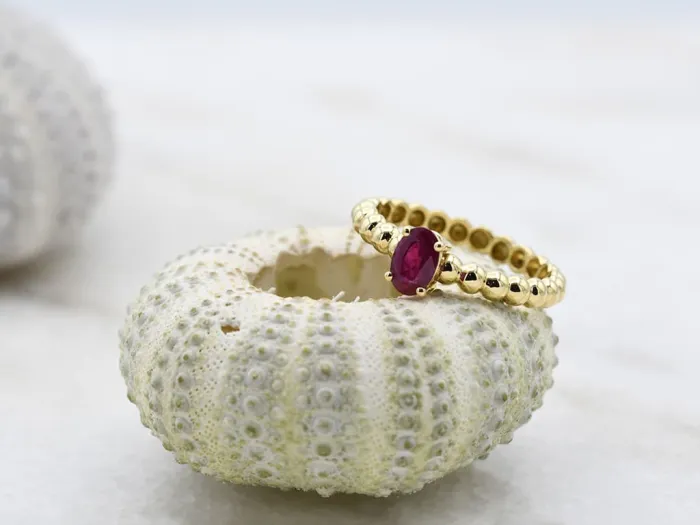 18K Gold Ring with Ruby