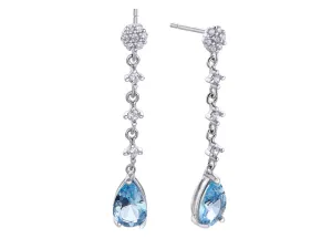 Silver Earrings with Zircons