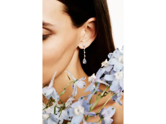 Silver Earrings with Zircons