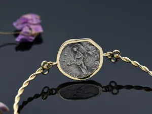 Pulseira de Ouro con Moeda Romana