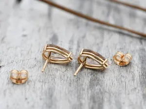 Rose Gold Earrings with Morganite