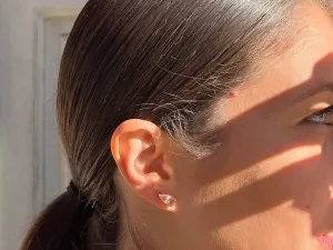 Rose Gold Earrings with Morganite